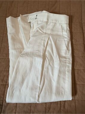 Banana Republic White Linen-Blend Chinos